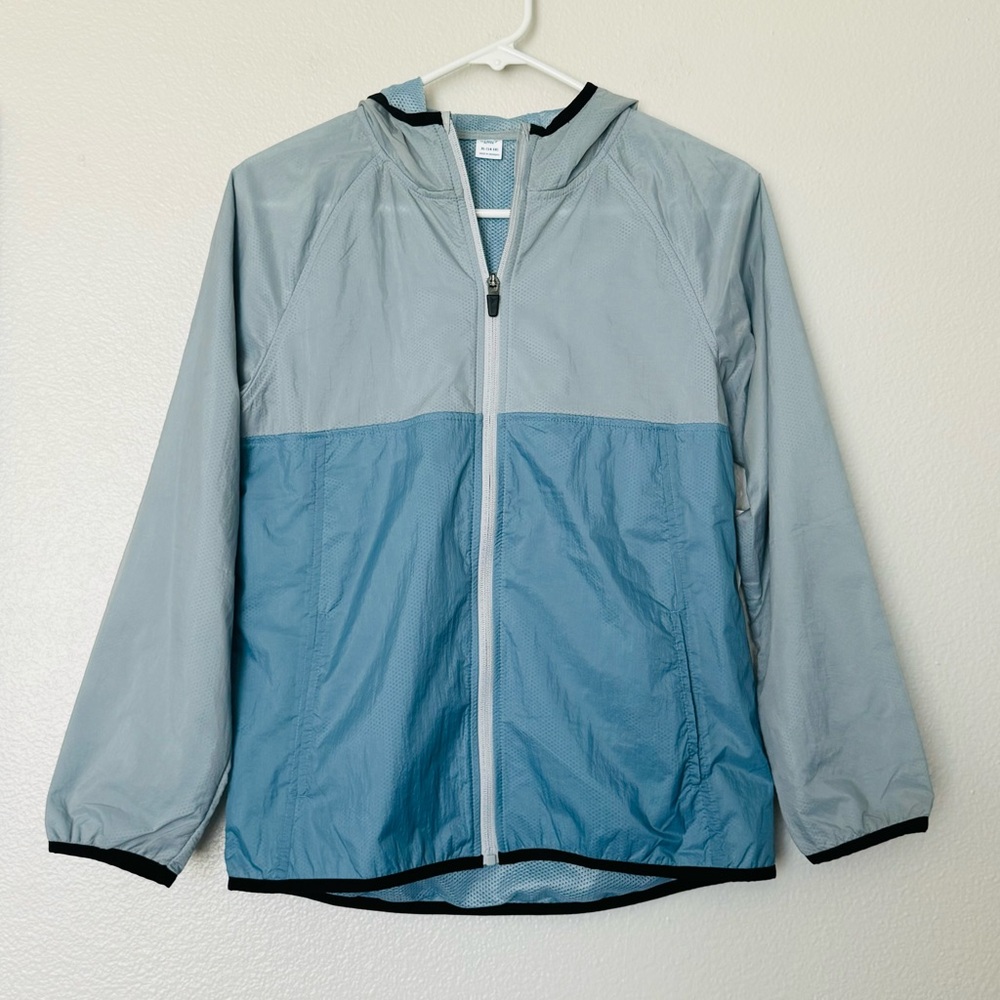 NWT Old Navy Active Boys Hooded Blue Windbreaker Size XL 14-16